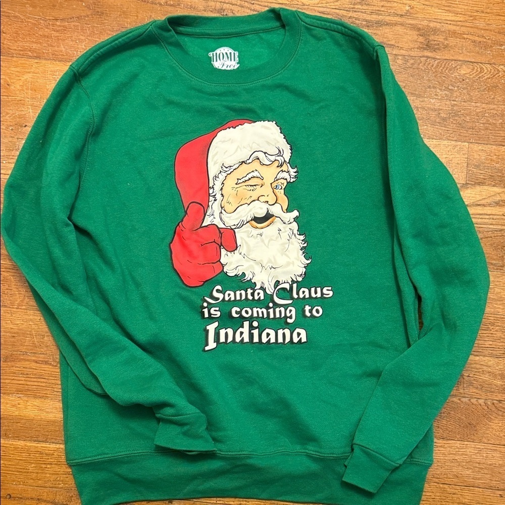 Santa Claus Green Sweatshirt